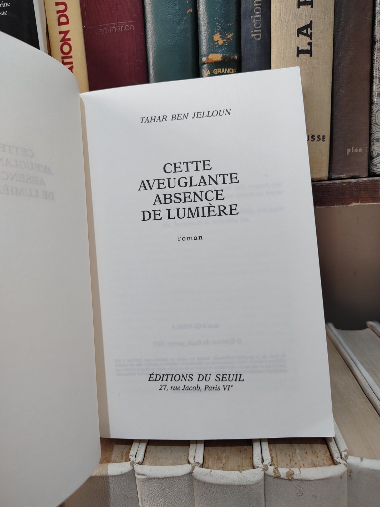 Benjelloun - Cette aveuglante absence de lumière