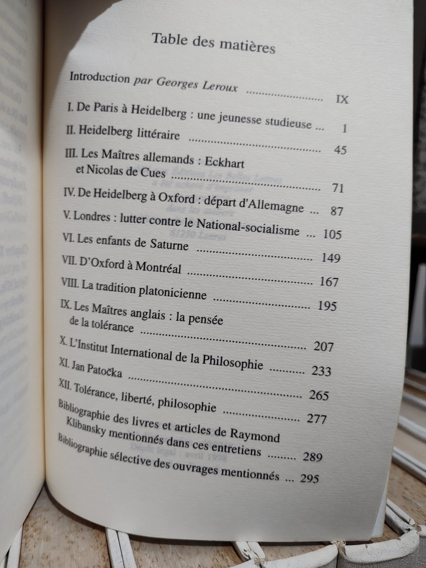 Klibansky - Le philosophe et la mémoire du siècle