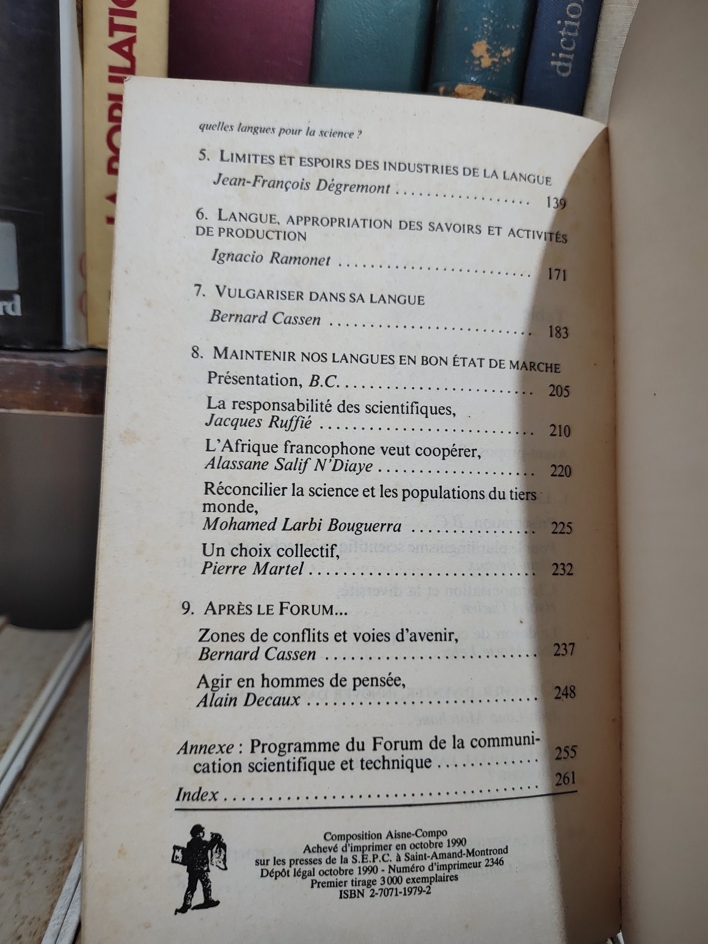 Cassen - Quelle langue pour la science