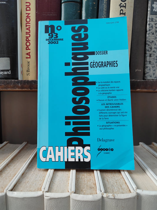 Cahiers philosophiques n 93 dossier géographiques