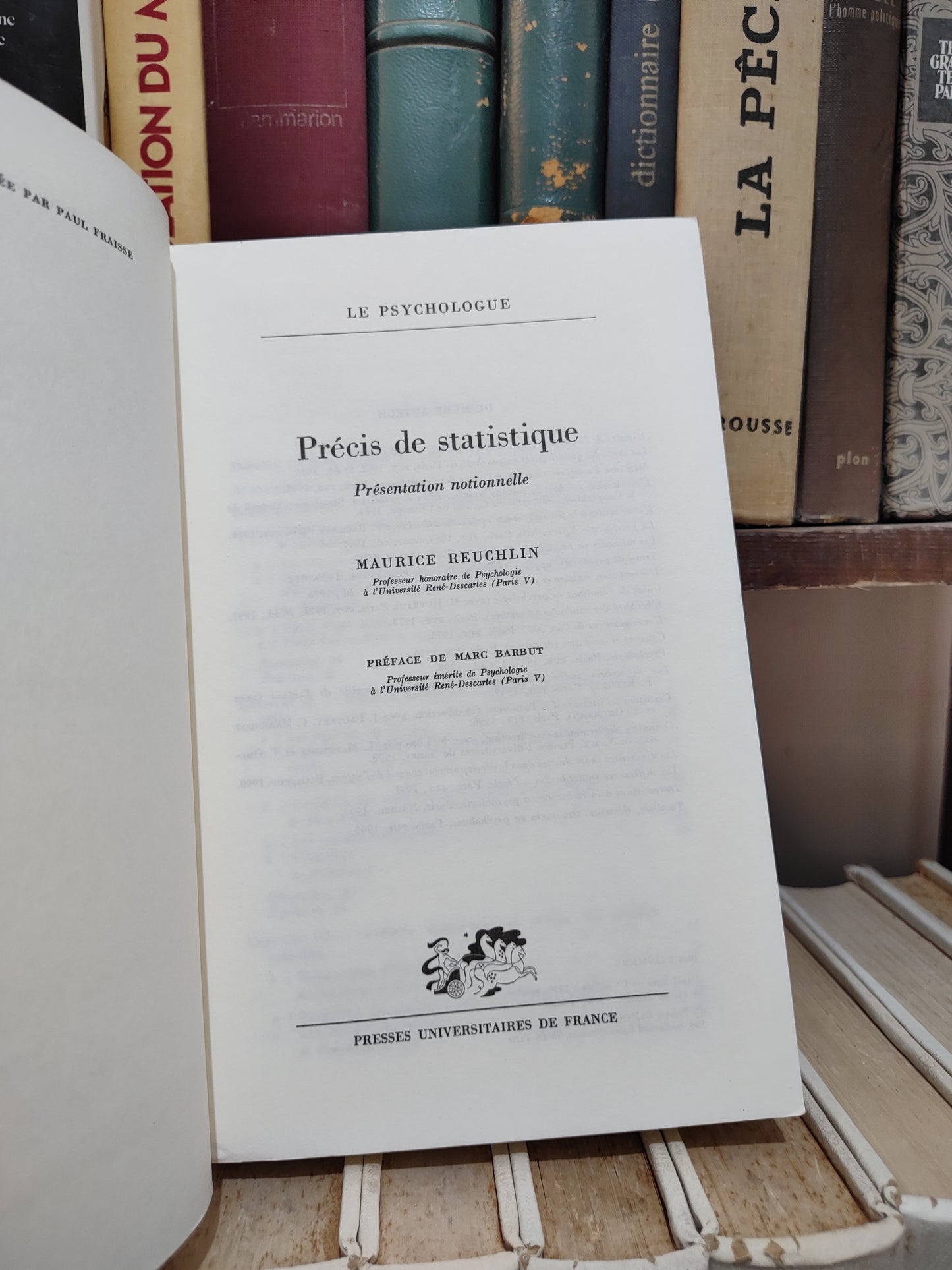 Reuchlin - Précis de statistique : Présentation notionnelle