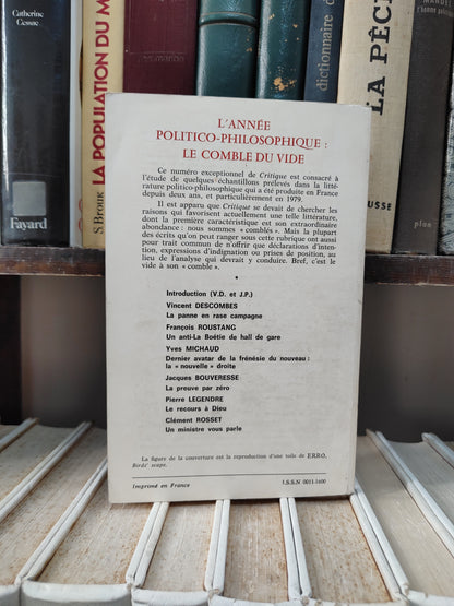 Critique n 392 1980