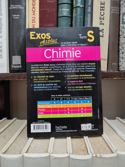 Exos résolu Chimie spécifique et spécialité Term S