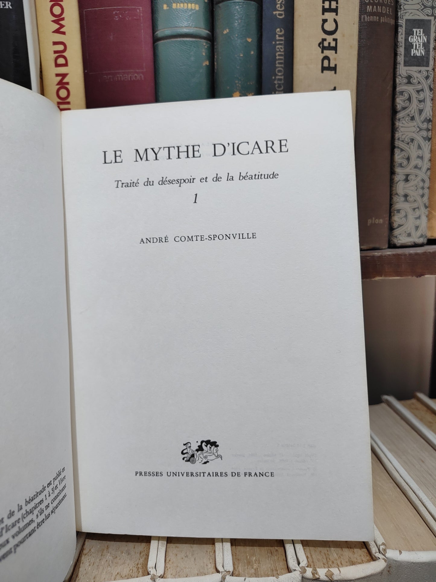 Compte sponville - Le mythe d'Icard traité d'espoir et de béatitude I